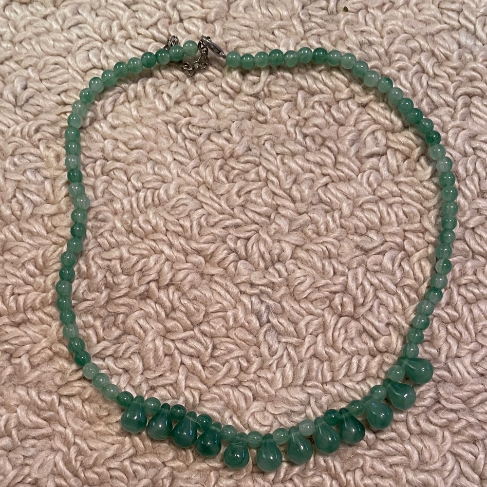 Green beaded necklace